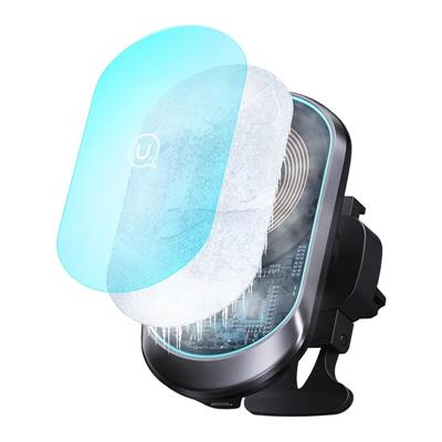 USAMS 2022 Cellphone Accessories Mobile Phone Charger Holder Mount Auto Magnet 15W Wireless Fast Car Charger for Iphone