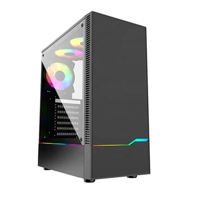 Newest 0.45mm ATX mid tower left side panel with tempered glass right with metal pc case computer case gaming case